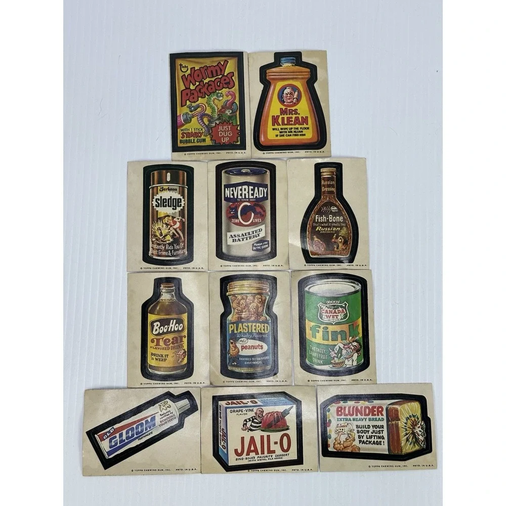 Vintage Lot 11 Topps Chewing Gum‎ WACKY PACKAGES Stickers Series Vintage 1970s